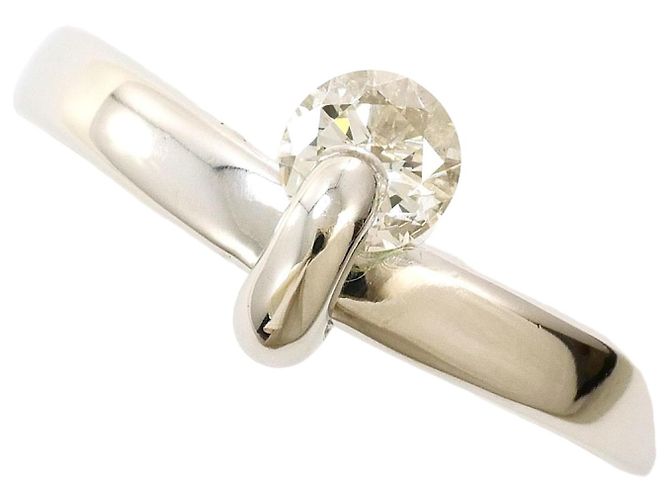 Autre Marque PT900 Platinring mit Diamant