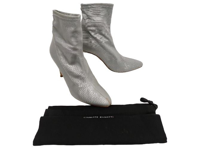 Giuseppe Zanotti Stiefeletten in Silber Metallic