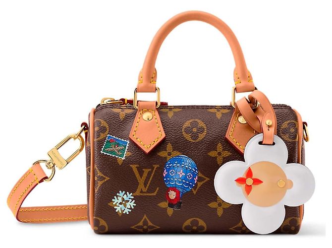 Louis Vuitton Speedy Nano Monogram com Aplicações Marrom Multicor Monograma