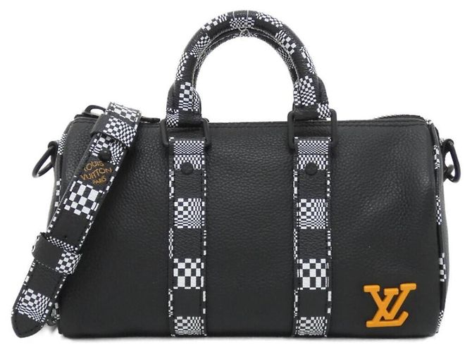 Borsa a tracolla Louis Vuitton Damier Distorted City Keepall XS Nero