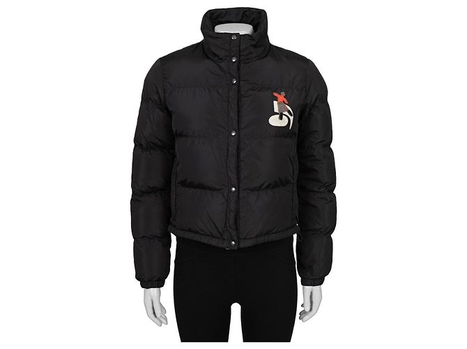 Giacca da sci nera Prada con patch M / IT42 usata 