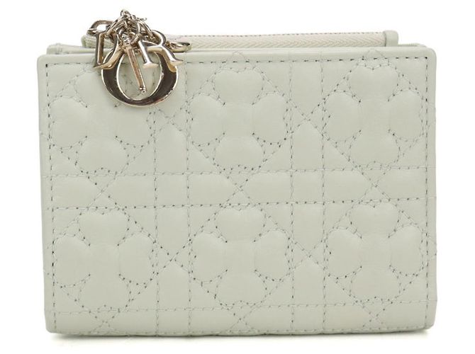 Cartera de doble pliegue Christian Dior en verde
