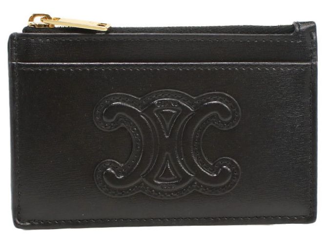 Céline Portafoglio monete Triomphe da donna CELINE Nero
