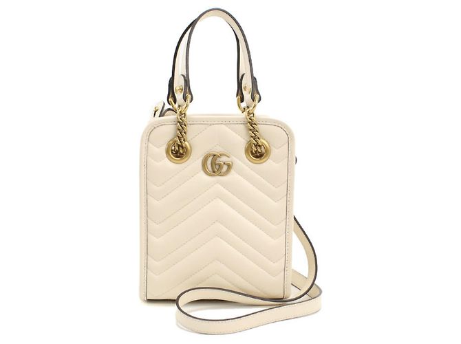 Gucci GG Marmont Handtasche weiß