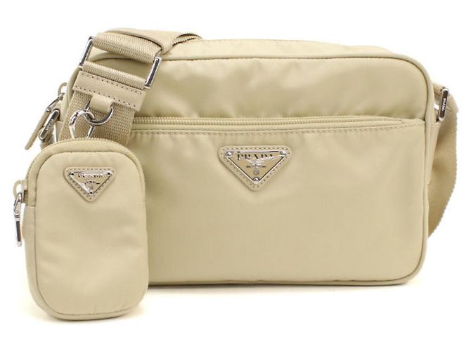 Bolso bandolera beige Prada