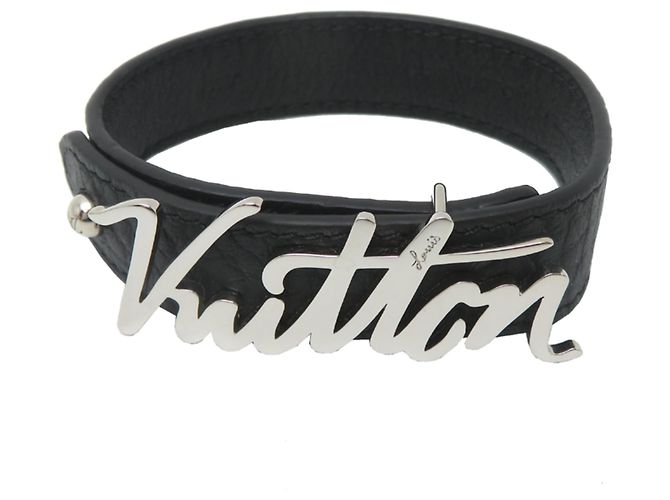 Pulseira Charm em couro Taurillon preto Louis Vuitton