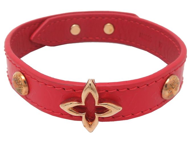 Bracciale Charm Monogram Rosso Louis Vuitton D'oro