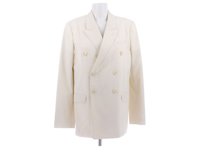 Céline Blazer blanc à rayures White