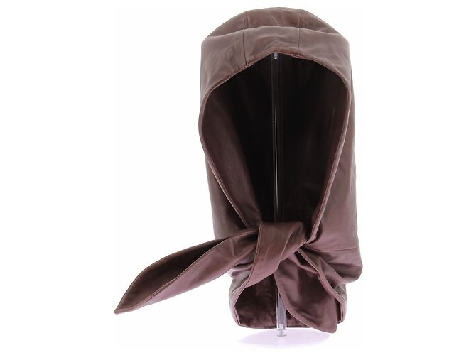Magda Butrym Balaclava marrom em couro