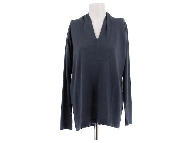 Brunello Cucinelli Marineblauer Kaschmirpullover 