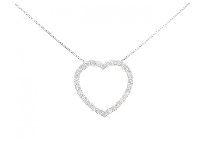 Autre Marque Collana in oro bianco Au750 e diamanti Argento