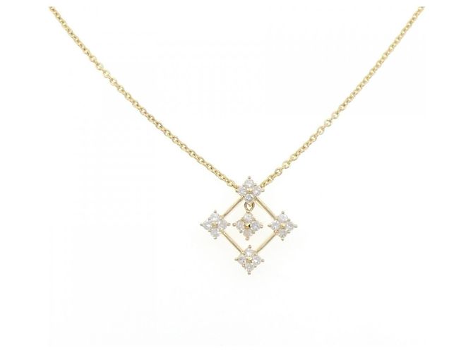 Autre Marque Collier en Au750 et Diamants Doré