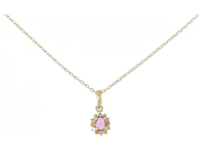 Autre Marque Collana con rubino e diamanti Au750 D'oro