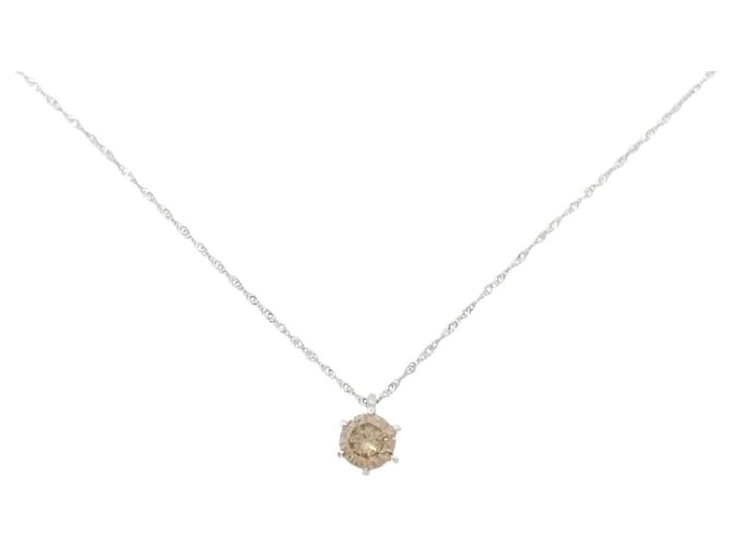 Autre Marque Au750 Diamant-Halskette Silber
