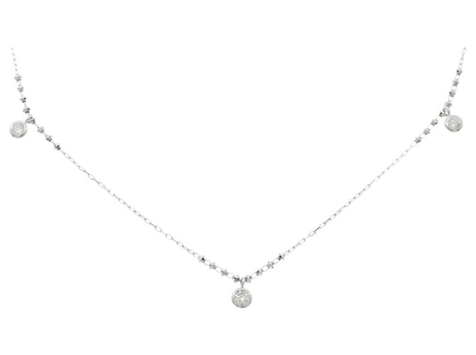 Autre Marque Collana in oro bianco Au750 e diamanti Argento