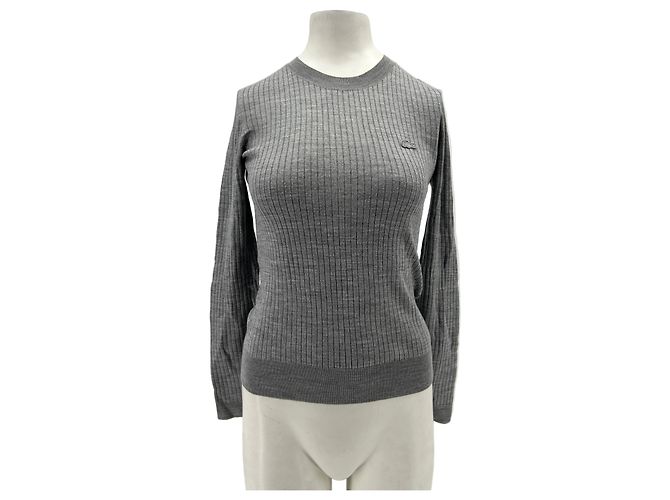 Lacoste Wollpullover Grau Größe 36 