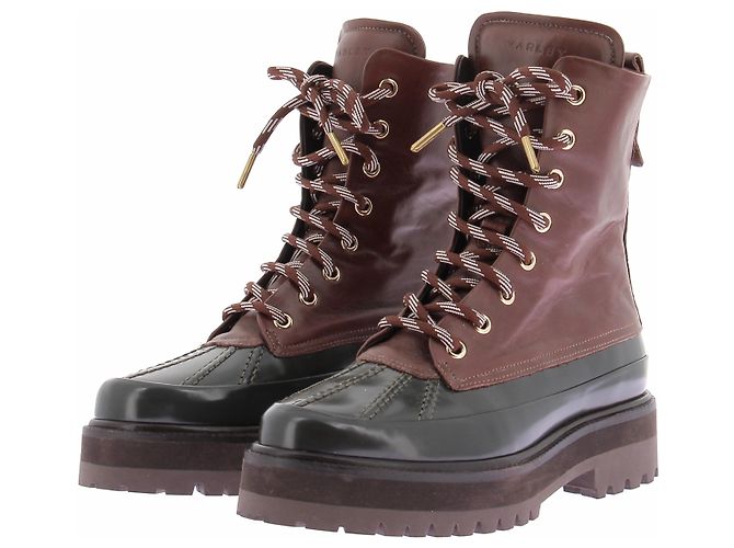 Autre Marque Bordeaux Schnürstiefeletten Braun