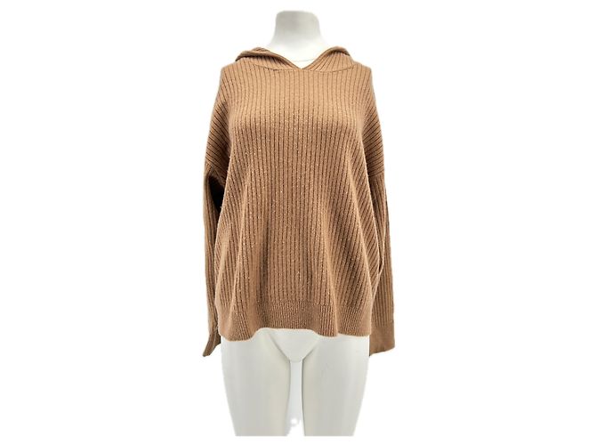 Autre Marque Kapuzenpullover aus Kaschmir Kamel 