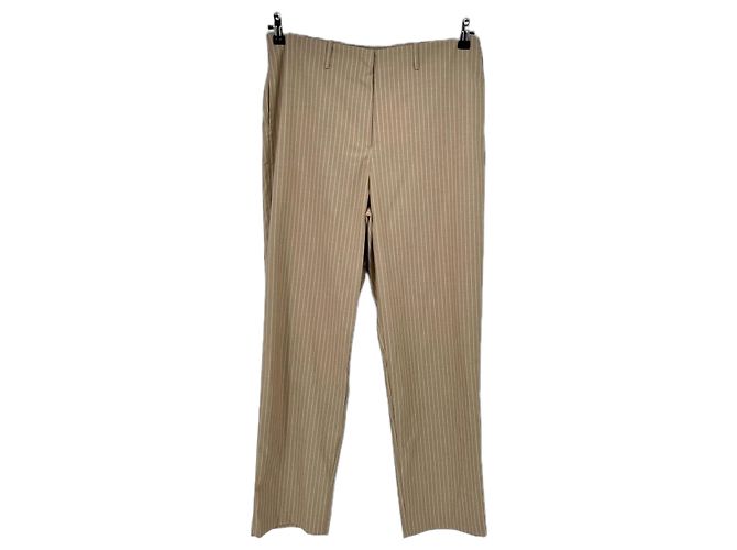 Autre Marque Pantalone marrone a righe