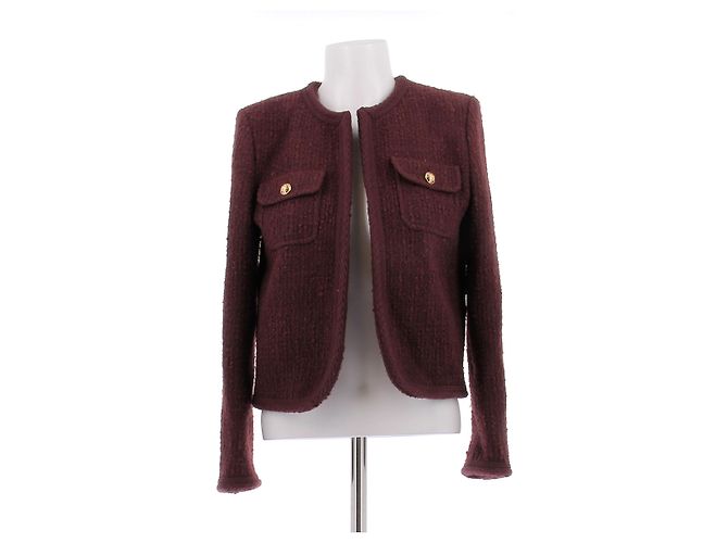 Céline Wool Jacket Dark Red