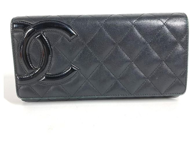 Chanel Cambon Line Long Wallet Black