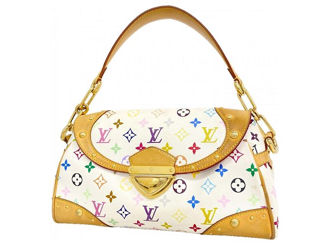 Borsa a spalla Louis Vuitton Monogram Multicolor Beverly MM Bianco