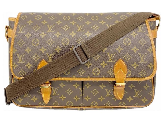 Borsa a tracolla Louis Vuitton Monogram Gibeciere GM Marrone