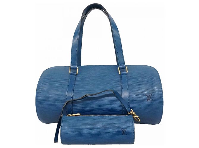 Louis Vuitton Epi Soufflot Handtasche Blau
