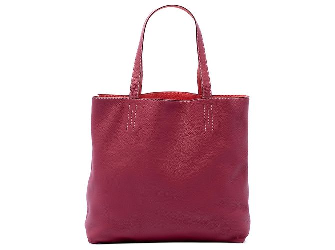 Hermès Red Clemence Double Sens 36 Rosso