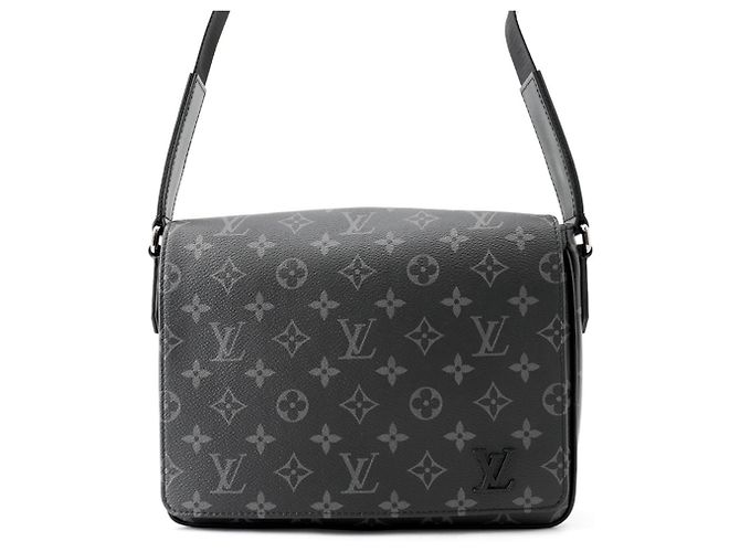 Borsa a tracolla Louis Vuitton Monogram Eclipse District PM Nero