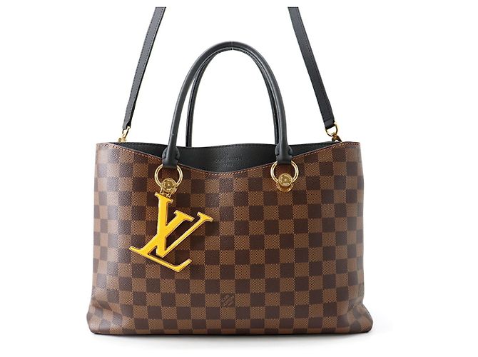 Louis Vuitton Damier Ebene Riverside Handtasche Schwarz