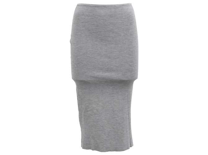 Falda midi Joseph en algodón gris