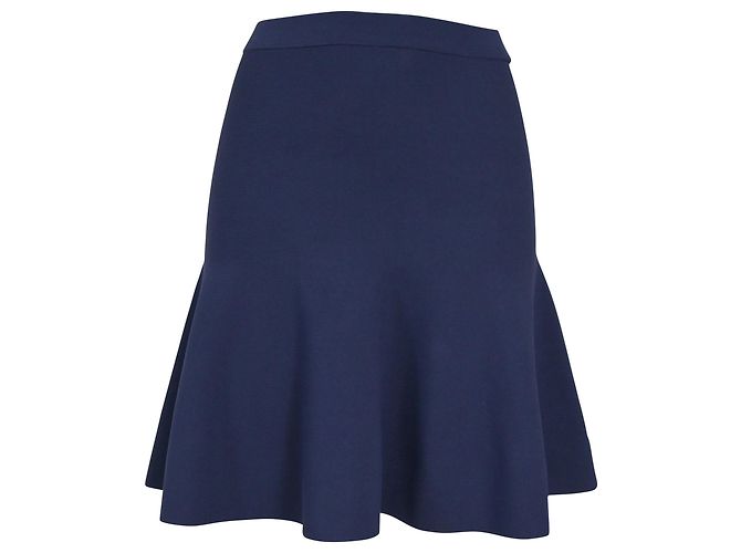 Michael Kors Minirock aus blauer Wolle Marineblau