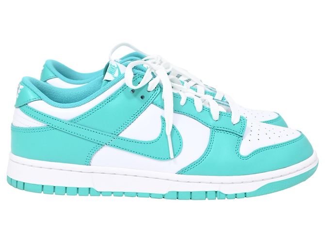 Sneakers Nike Dunk Low Clear Jade in pelle turchese
