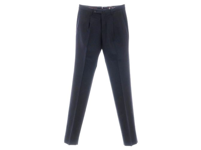 Autre Marque Pantalones de lana Incotex SUPER 100's Azul Azul marino