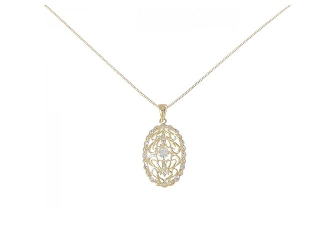 Autre Marque Collana con diamante Au750 D'oro