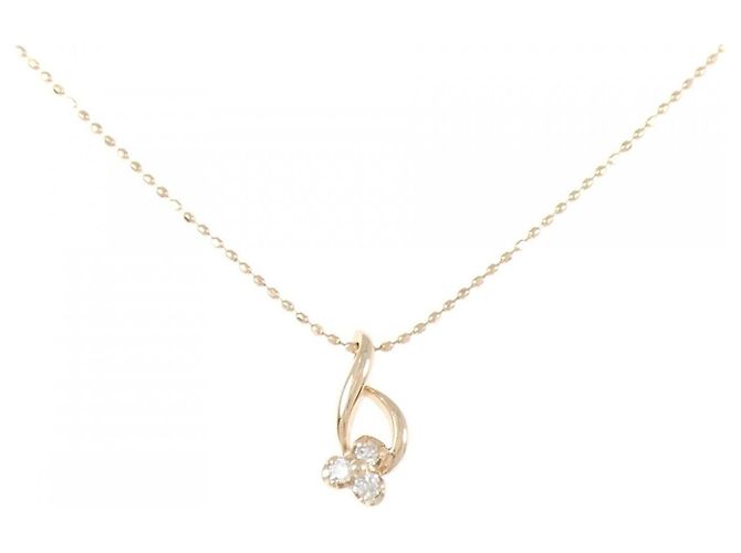 Autre Marque Collana in oro rosa K10 e diamanti