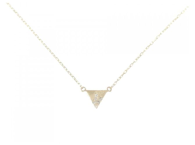 Autre Marque Collar de diamante K10YG Dorado
