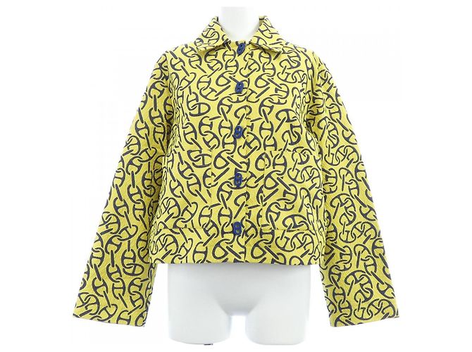 Hermès Giacca Hermes Chaine d’Ancre Blu Giallo Blu navy