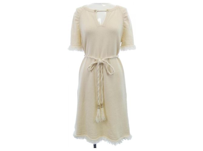 Chanel Kleid 100% Kaschmir Beige