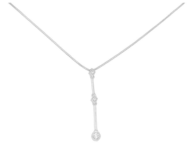 Autre Marque Collana in oro bianco e diamanti Au750 Argento