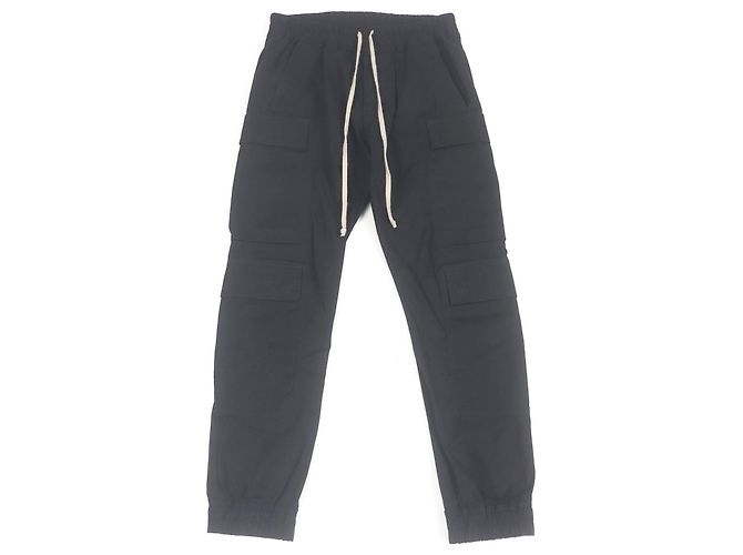 Rick Owens Mastodon Mega Cargo Lange Hose Schwarz