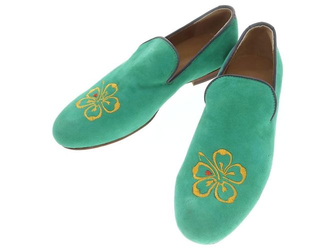 Autre Marque Mocassin en daim Polpetta Vert