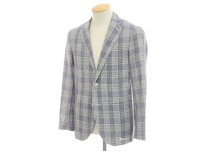 Autre Marque Giannetto Baumwolljacke mit Karomuster Lila