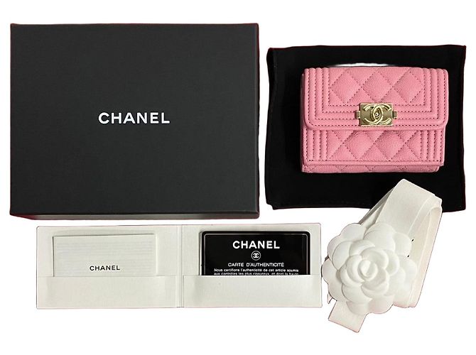 Chanel Boy Chanel Leather Wallet Pink