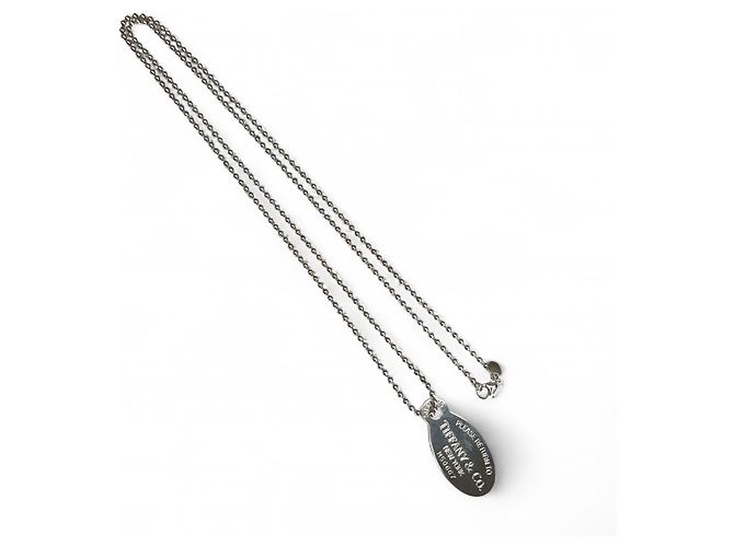 Tiffany & Co Tiffany&Co. Oval Tag Silberhalskette