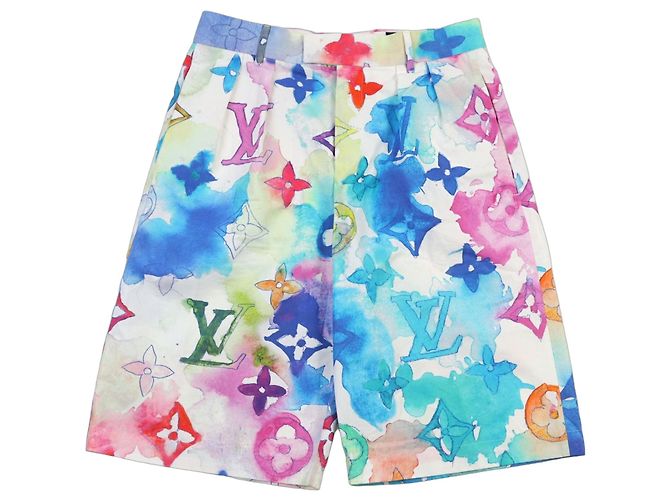 Short de algodão Monogram Louis Vuitton Multicor