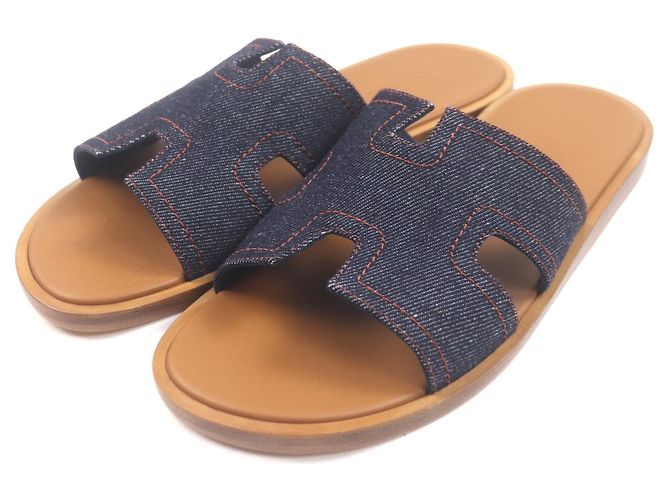 Hermès Sandali Shipre Denim Hermes Blu