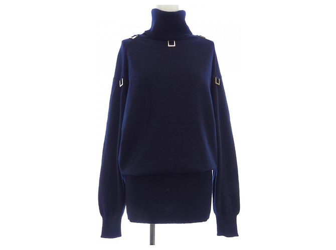 Louis Vuitton Cashmere Kleid Blau Marineblau
