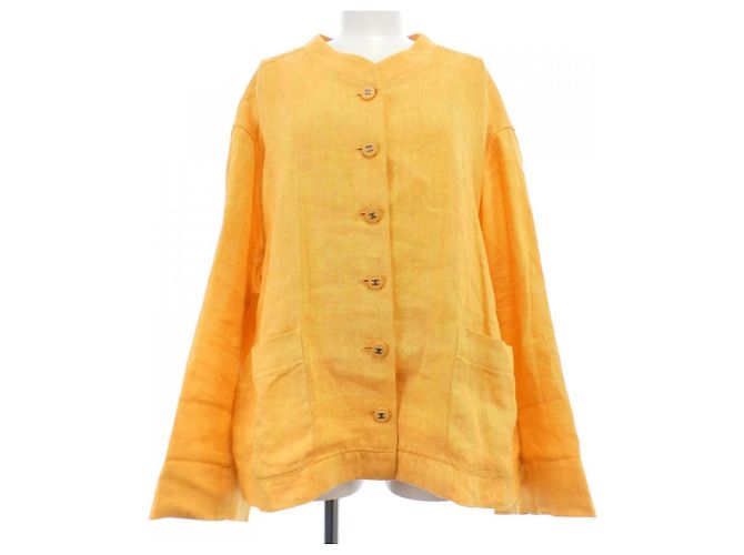 Chanel Collarless Jacket Orange